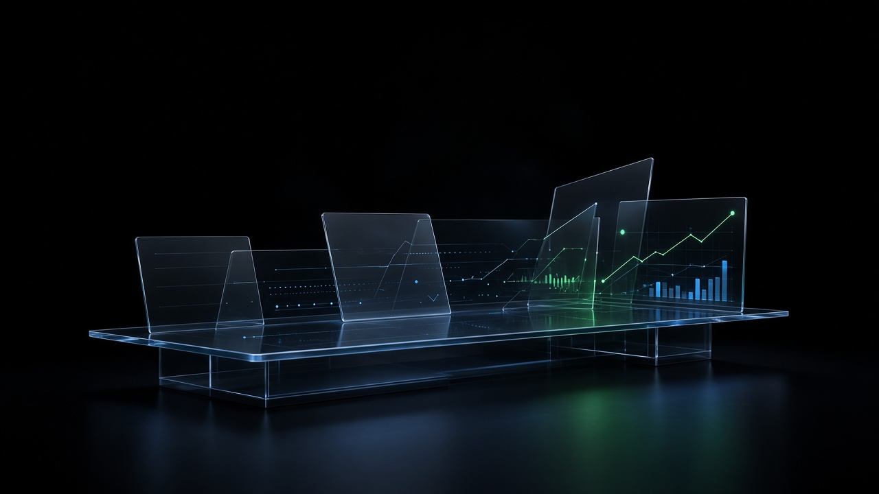 Meridian Wire floor — dark glass desk with live equity, risk, and book panels